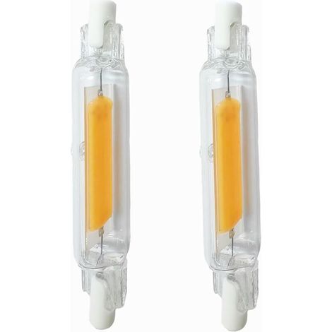 Lot de 3 Ampoules 20W R7S LED 118mm Dimmable, R7S LED Ampoule Blanc Chaud 3200K, Ampoules COB Double Ended 1200LM, Ampoules R7S LED 118mm, Éclairage à Faisceau 360 °, AC 220-240V (1/5)