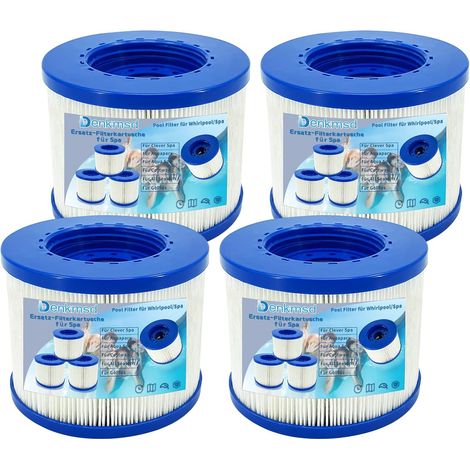 Lot de 4 Filtre de Spa a Visser, Filtre pour Spa, Cartouche Filtre à Vis pour Spa Gonflable Pas De Vis 60mm, Cartouche Filtre pour Spa, Filtre Spa, Compatible pour Spa (1/5)
