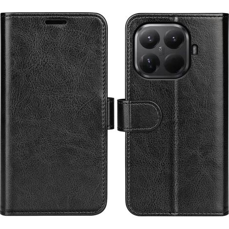 Funda tipo libro para Xiaomi 17T, Crazy Horse Wallet, negra (1/5)