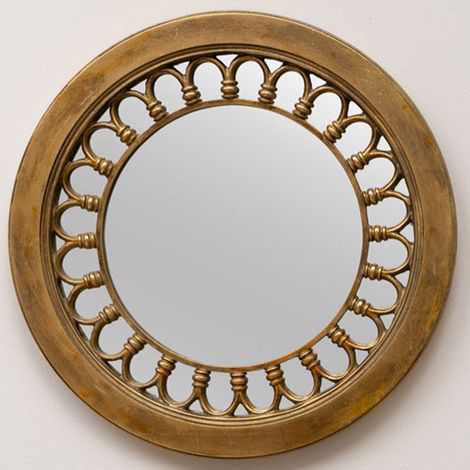Miroir Rond doré Capella 36x36cm
