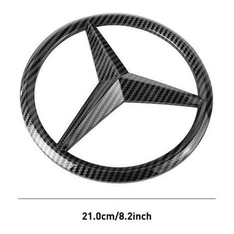 ABS-Kühlergrillemblem für Mercedes-Benz – AMG Edition (Kompatibel mit A-, C-, E-, S-, GLA-, CLA-Klasse usw. Größe: 19 cm Carbon-Optik) (1/5)