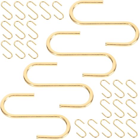 Lot de 25 crochets en forme de S en fer doré porte bijoux (1/5)