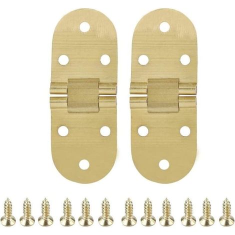 2Pcs Charnières pour placards, Charnière de Table Pliante, Flip Top Charnière Avec Vis 80 x 30 mm