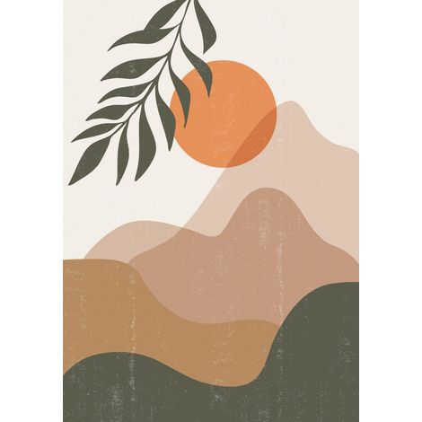 Papier peint panoramique - Soleil Boho - 130 cm x 185 cm (1/2)