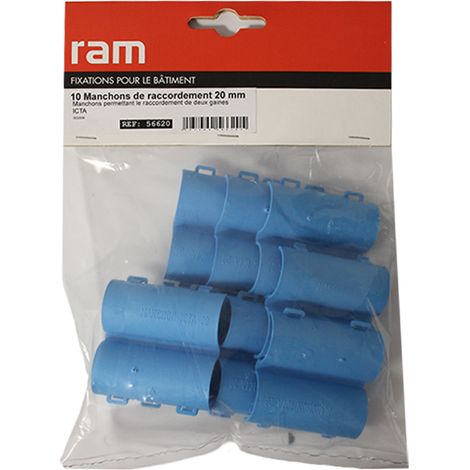 RAM – Lot de 10 manchons de raccordement ICTA – Diamètre 20 mm – Pour prolongation de gaine électrique – Température maximale 90°C (1/4)
