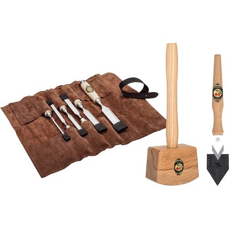 Kirschen Stechbeitel-Set WOODWORKER Essentials in Ledertasche 8 teilig 1821000