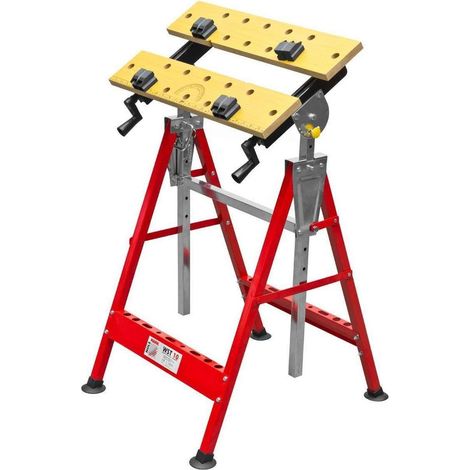 Cavalletto banco piano lavoro pieghevole richiudibile con morse Holzmann wst10 (1/9)