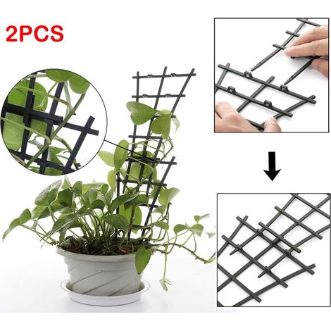 Support Pour Plantes Grimpantes - Treillis En Plastique PP Pour Pot Miniature - Idéal Pour Clematite Tomate Concombre - 2 Pièces (1/5)