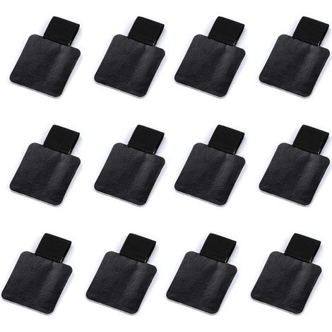 Porte-crayon - 12 pièces - Clips porte-stylo - Organisateur de stylo - Autocollant - Porte-stylo pour bureau - Prise de notes - Organisateur de bureau pour stylo, stylet, crayon - 44CM - Noir (1/5)