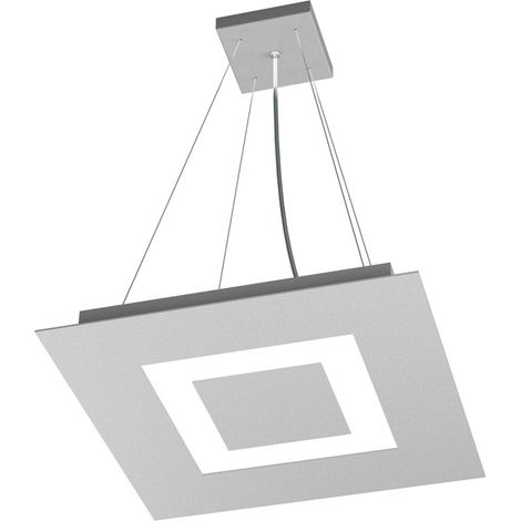 Sospensione Moderna Quadrata Carpet Metallo Grigio 4 Luci 2G11 39Cm (1/4)