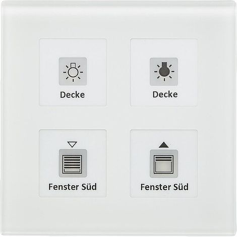 Glastaster Plus 4-fach, Weiß, mit Temperatursensor
