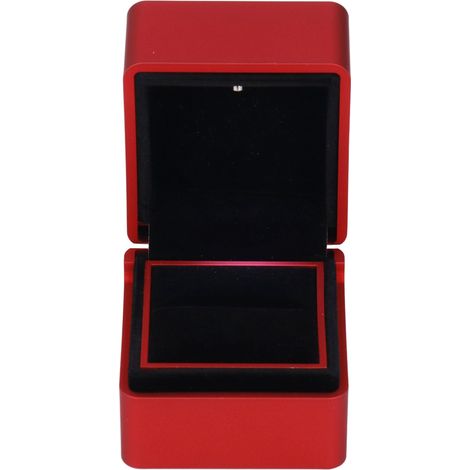 Boîte à bijoux velours LED écologique, design élégant et sûr pour bague de fiançailles, ambiance romantique