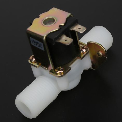 Électrovanne électrique en plastique DC12V G1/2 normalement fermée pour fontaine à eau (1/5)