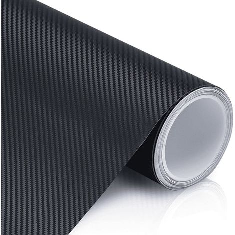 4R Quattroerre.it Pellicola Adesiva per Wrapping Carbon + Spatola e Taglierino, 20 x 35 cm (1/5)