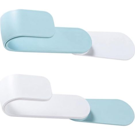 Support de Planche à Découper Lot de 2 Rotatif en Abs Crochets de Rangement Pliables, Installation sans Perçage Set de Pièces Bleu Cuisine sur Carrelage Lisse (1/5)