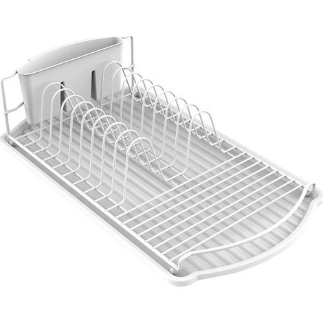 Egouttoir à vaisselle avec plateau en Acier Blanc mat MSV