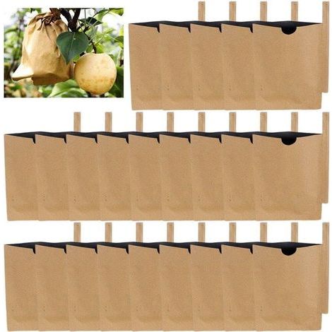 Traubenschutzbeutel für Obst und Gemüse, 100 Stück, Papier, insekten- und vogelabweisend, wasserdichter Obstschutzbeutel (1/5)