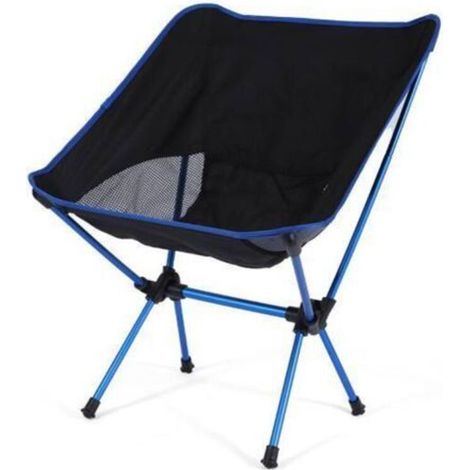 Kleiner Campingstuhl, kompakter Klappstuhl für Erwachsene – 90 kg Tragkraft – Leichter Wanderstuhl für Outdoor-Aktivitäten, Angeln, Wandern, Picknicks, Strand – Stuhl (dunkelblau)