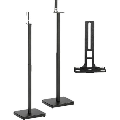 Support d'enceinte, hauteur réglable, compatibilité son Surround, SF08 noir (1/2)