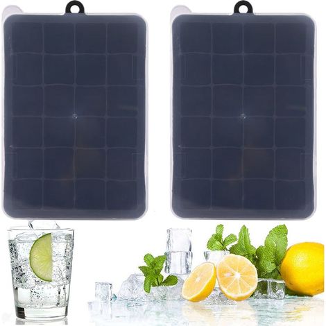 Eiswürfelform – Flexibles und BPA-freies Silikon – Für Cocktails, Whisky und Kaltgetränke – 6 Fächer – 2er-Set (1/5)