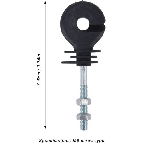 50 pezzi di isolatore per recinzione elettrica, isolatore ad anello per recinzione avvitabile per pali di legno, accessori per sistemi di griglia per allevamento di animali elettronici (1/4)