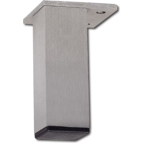 Dekorfuß Fix Fuß  40x40 mm Möbelfuß Möbelbeschlag L 120 mm Aluminium gebürstet