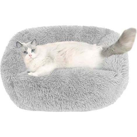 Panier pour chat (gris) - AQSACOKIYA - Rectangulaire - Gris - 43 x 35 x 20 cm (1/4)