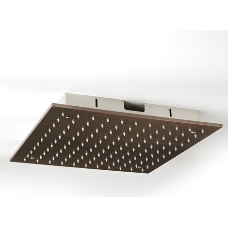 Milano Amara 400mm Square Ceiling Mounted Recessed Shower Head - Brushed Copper (1/5)