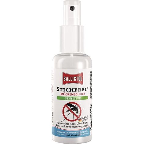 Mückenschutz Stichfrei Sensitiv 100ml Pumpsprüher BALLISTOL 12 Stk (1/3)