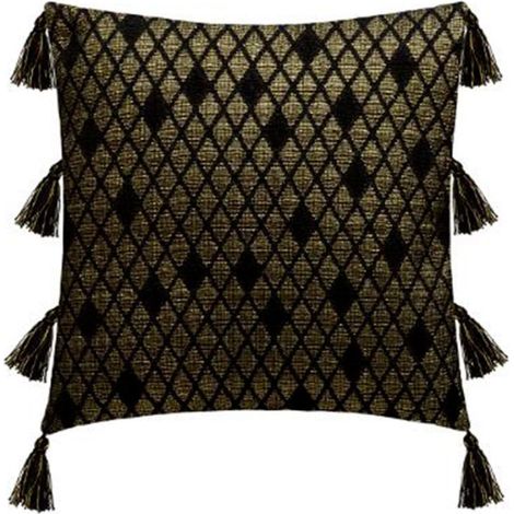 Housse de Coussin "Shine" 40x40cm Noir (1/3)