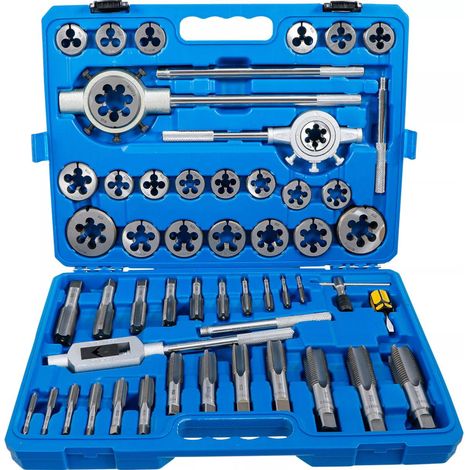 Scatola con set di maschi e filiere da M6 a M30 - 51 pezzi