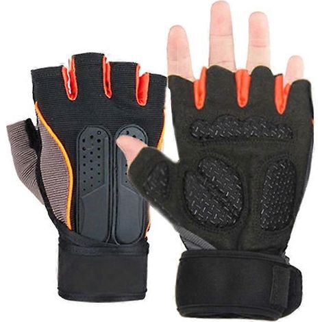 Gants d'haltérophilie demi-doigts, gants d'extérieur, gants de protection pour les mains, lot de 3 (1/5)