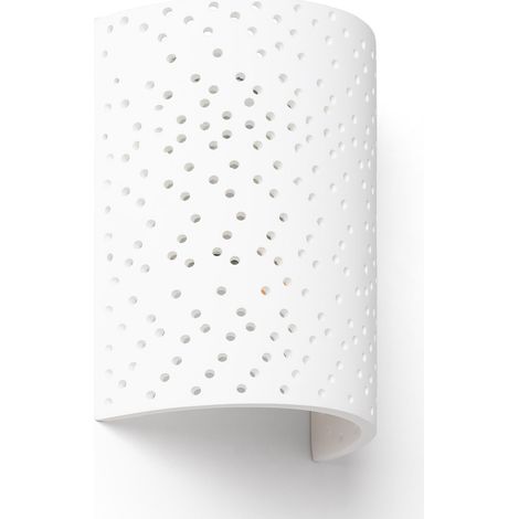 Aplique de Pared Yeso Hole Multi Blanco (1/5)