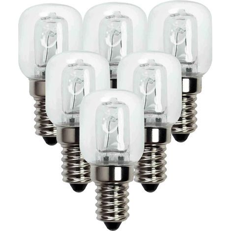 6pcs Four 25W 500 Degré Résistante, Ampoule Incandescence T22 ampoule de four E14 vis ampoule résistante aux hautes températures ampoule de lampe de sel ampoule de veilleuse (1/5)