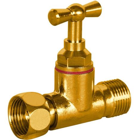 robinet arrêt - pour wc - droit - diamètre 12 x 17 - laiton - altech 4071048
