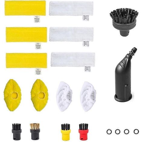 Tête de brosse vapeur, embout et chiffon de nettoyage pour aspirateur vapeur Karcher SC1 SC2 SC3 SC4 SC5 - Pièces de rechange (1/5)