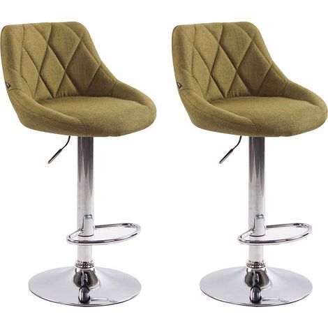 2er Set Barhocker Lazio Stoff grün (1/4)