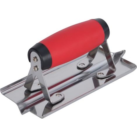 Utensili per pavimenti e calcestruzzo in acciaio inox con manici (175 x 79 mm) (1/5)