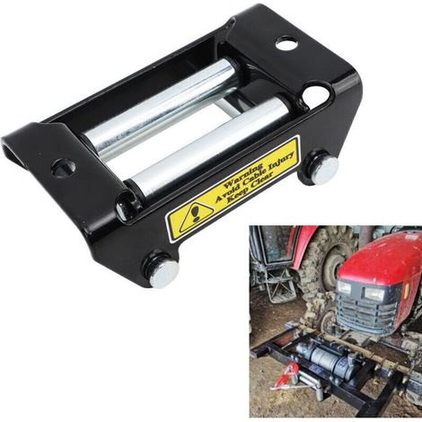 Rouleau de Guide-câble de treuil, Guide de Rouleau de treuil de VTT, Remplacement Manuel de treuils durables Support de Treuil Acier 2000 lb (1/4)