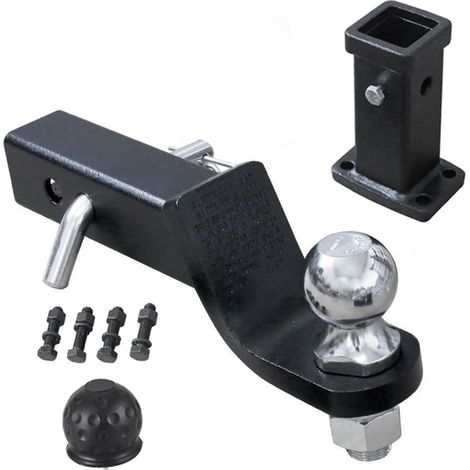 Attelage Remorque,Bras d'Attelage Soudé avec Cache Boule Attelage 50mm,Capacité De Charge Maximale 3 500 Kg,pour Attelage De Remorque,Caravane,Camion (1/5)
