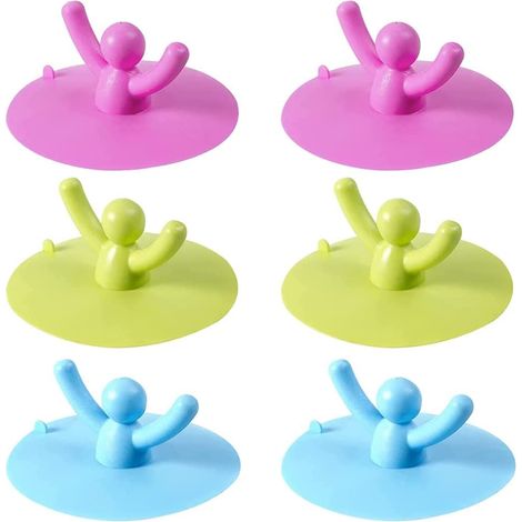6 Pièces Bouchon Evier De Cuisine, Bouchon Universel Silicone, Bouchon De Vidange, Bouchons De Baignoire Caoutchouc, pour Cuisines Salles De Bains Blanchisseries (1/5)