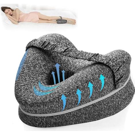 Coussin orthopédique jambes/nuit, mousse mémoire, soutien hanches/sciatique, décompression (1/5)