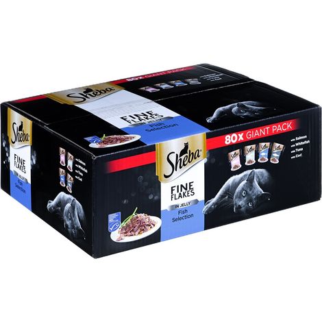 Gelée Sheba Délicatesse Saveur Poisson 80x85g (1/4)