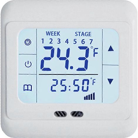 Thermostat de chauffage électrique 0-99 () 16000 (mA) avec écran tactile LCD pour chauffage au sol (1/5)