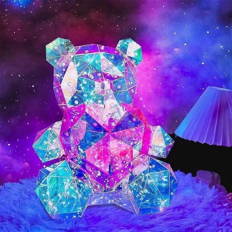 Filiyano – lampe de chevet – Veilleuse LED ours avec cœur rose, compatible avec les chambres de filles, veilleuse enfant - décoration de chambre (1/5)