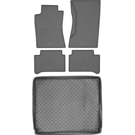 Juego de alfombrillas de goma para coche y maletero para Mercedes Clase E W211 Familiar (2003-2009).