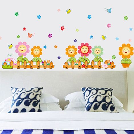Niedliche Wanddekoration fürs Kinderzimmer, dekorativer Aufkleber fürs Babyzimmer, Kinderzimmeraufkleber, verspielter Aufkleber fürs Kinderzimmer, 2er-Set, farbenfroh, einfach anzubringen. (1/5)