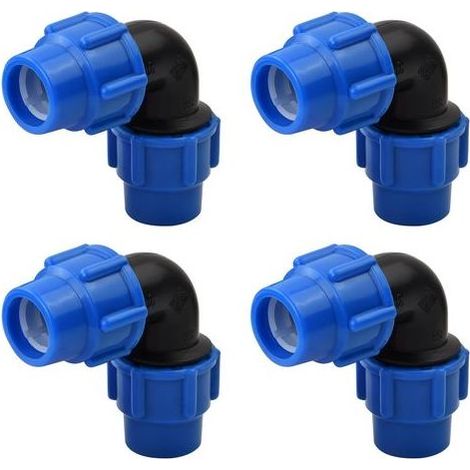4 Pièces Raccord Coudé à 90 Degrés, 25mm X 25 mm Connecteur pour Tuyau D’eau Pe de Compression, pour Une Installation Intérieure et Extérieure (1/5)