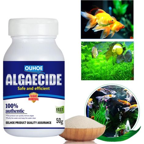 50 g Anti-Algenmittel für Aquarien, Algenbekämpfung, Moosentferner für Teiche und Fischbecken (1/5)