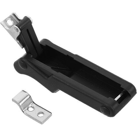 Loquet de porte de boîte à outils en caoutchouc pour portes d'armoires mécaniques, camping-cars et applications marines - Fixation robuste - Noir - 1 jeu
